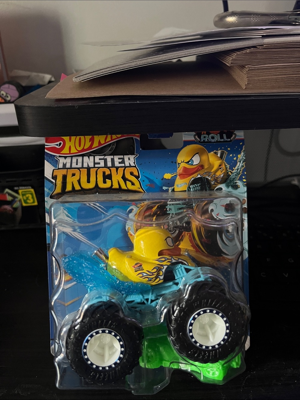 Hot Wheels Monster Truck Toy - Yellow & Blue Kids Vehicle